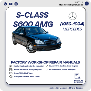 Mercedes S-Class S600 AMG Workshop Repair Manual 1980-1994 PDF Download