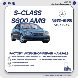 Mercedes S-Class S600 AMG Workshop Repair Manual 1980-1996 PDF Download