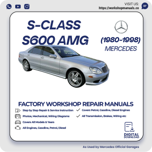 Mercedes S-Class S600 AMG Workshop Repair Manual 1980-1998 PDF Download
