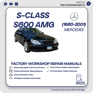 Mercedes S-Class S600 AMG Workshop Repair Manual 1980-2001 PDF Download