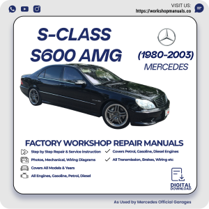 Mercedes S-Class S600 AMG Workshop Repair Manual 1980-2003 PDF Download