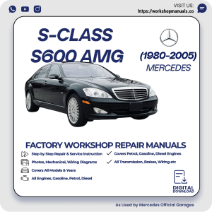 Mercedes S-Class S600 AMG Workshop Repair Manual 1980-2005 PDF Download