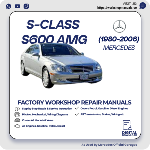Mercedes S-Class S600 AMG Workshop Repair Manual 1980-2006 PDF Download