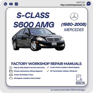Mercedes S-Class S600 AMG Workshop Repair Manual 1980-2008 PDF Download