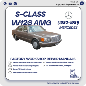 Mercedes S-Class W126 AMG Workshop Repair Manual 1980-1981 PDF Download