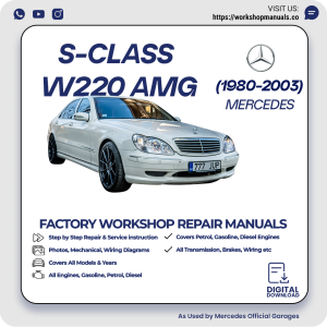 Mercedes S-Class W220 AMG Workshop Repair Manual 1980-2003 PDF Download