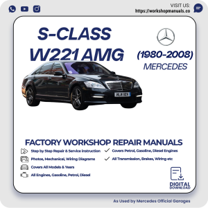 Mercedes S-Class W221 AMG Workshop Repair Manual 1980-2008 PDF Download