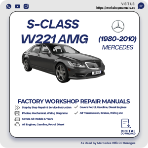 Mercedes S-Class W221 AMG Workshop Repair Manual 1980-2010 PDF Download