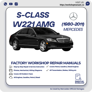 Mercedes S-Class W221 AMG Workshop Repair Manual 1980-2011 PDF Download