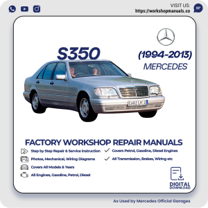Mercedes S350 Workshop Repair Manual 1994-2013 PDF Download