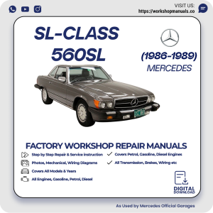 Mercedes SL-Class 560SL Workshop Repair Manual 1986-1989 PDF Download