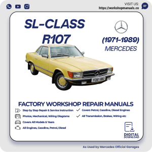 Mercedes SL-Class R107 Workshop Repair Manual 1971-1989 PDF Download