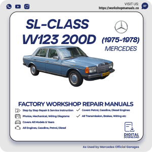Mercedes W123 200D Workshop Repair Manual 1975-1978 PDF Download