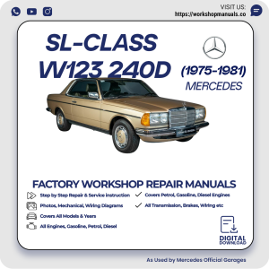 Mercedes W123 240D Workshop Repair Manual 1975-1981 PDF Download