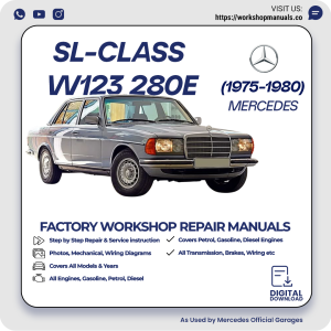 Mercedes W123 280E Workshop Repair Manual 1975-1980 PDF Download