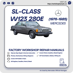 Mercedes W123 280E Workshop Repair Manual 1976-1985 PDF Download
