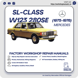 Mercedes W123 280SE Workshop Repair Manual 1975-1976 PDF Download