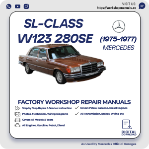 Mercedes W123 280SE Workshop Repair Manual 1975-1977 PDF Download