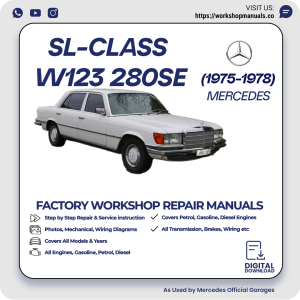 Mercedes W123 280SE Workshop Repair Manual 1975-1978 PDF Download