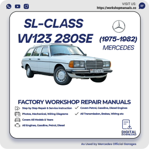 Mercedes W123 280SE Workshop Repair Manual 1975-1982 PDF Download