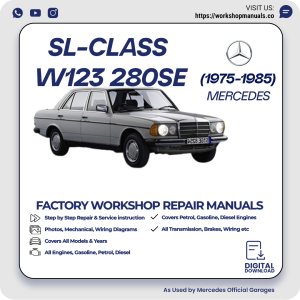 Mercedes W123 280SE Workshop Repair Manual 1975-1985 PDF Download