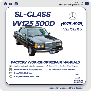 Mercedes W123 300D Workshop Repair Manual 1975-1976 PDF Download