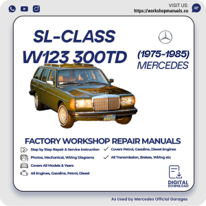 Mercedes W123 300TD Workshop Repair Manual 1975-1985 PDF Download