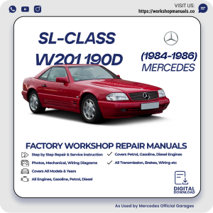 Mercedes SL-Class W201 190D Workshop Repair Manual 1984-1986 PDF Download