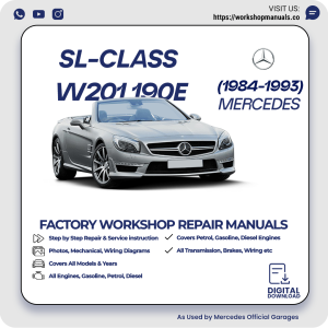 Mercedes SL-Class W201 190E Workshop Repair Manual 1984-1993 PDF Download