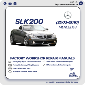 Mercedes SLK200 Workshop Repair Manual 2003-2016 PDF Download