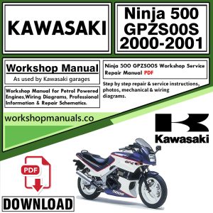 Kawasaki Ninja 500 GPZ500S Workshop Manual 2000-2001 PDF Download
