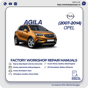 Opel Agila Workshop Manual 2007-2014 PDF Download