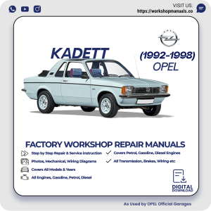 Opel Kadett Workshop Manual 1992-1998 PDF Download