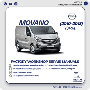 Opel Movano Workshop Manual 2010-2018 PDF Download