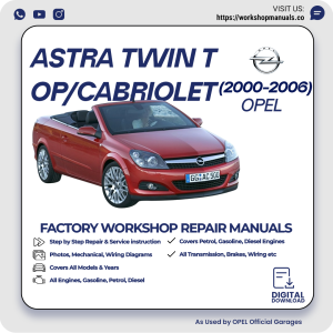 Opel Astra Twin Top Cabriolet Workshop Repair Manual 2000-2006 PDF Download
