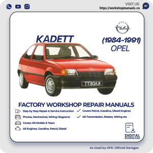 Opel Kadett Workshop Repair Manual 1984-1991 PDF Download