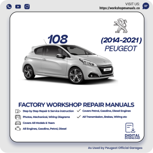 Peugeot 108 Workshop Manual 2014-2021 PDF Download