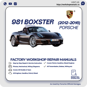 Porsche 981 Boxster Workshop Manual 2012-2016 PDF Download