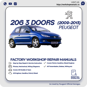 Peugeot 206 3 Doors Workshop Repair Manual 2009-2013 PDF Download