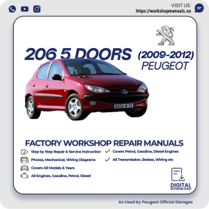 Peugeot 206 5 Doors Workshop Repair Manual 2009-2012 PDF Download