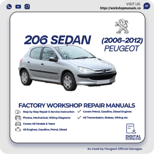 Peugeot 206 Sedan Workshop Repair Manual 2006-2012 PDF Download