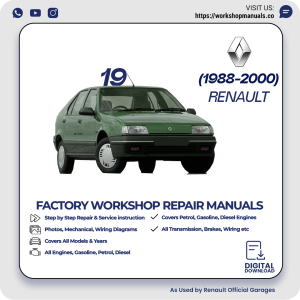 Renault 19 Workshop Repair Manual 1988-2000 PDF Download