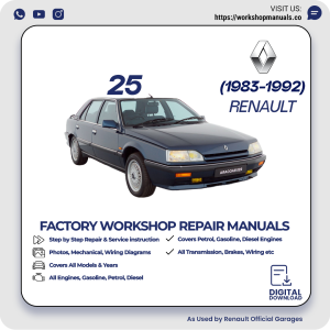 Renault 25 Workshop Repair Manual 1983-1992 PDF Download