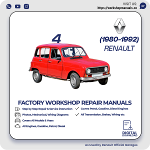 Renault 4 Workshop Repair Manual 1980-1992 PDF Download