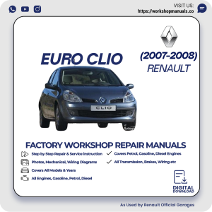 Renault Euro Clio Workshop Repair Manual 2007-2008 PDF Download