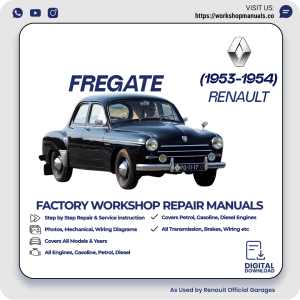 Renault Fregate Workshop Repair Manual 1953-1954 PDF Download