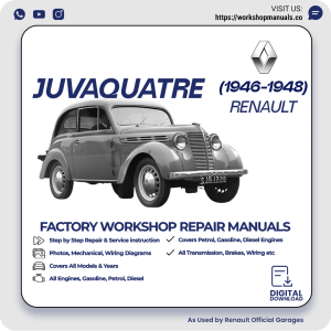 Renault Juvaquatre Workshop Repair Manual 1946-1948 PDF Download