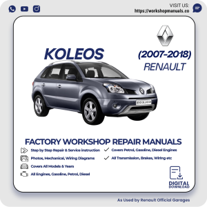 Renault Koleos Workshop Repair Manual 2007-2018 PDF Download