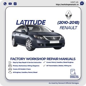 Renault Latitude Workshop Repair Manual 2010-2018 PDF Download