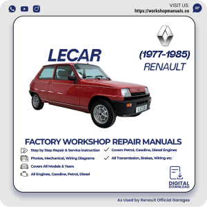 Renault LeCar Workshop Repair Manual 1977-1985 PDF Download